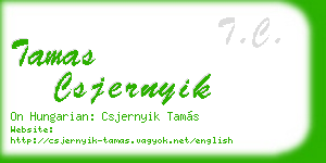 tamas csjernyik business card